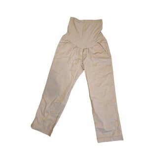 MUNYA5ADD Oh Baby by Motherhood Beige High-Waisted Capri Pants Womens Size Small